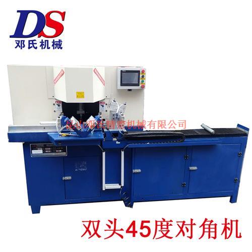 全自动铝合金45度双头切角机图片